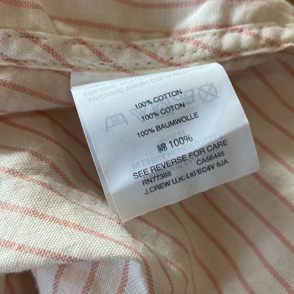 Madewell Crop Top Peach/Pink Mini Stripe - Picture 8 of 8